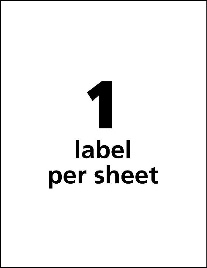 Avery UltraDuty GHS Chemical Labels for Pigment-Based Inkjet Printers, Waterproof, 8-1/2" x 11", 50/Box (60521)
