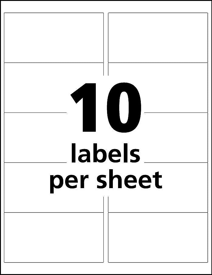 Avery UltraDuty GHS Chemical Labels for Pigment-Based Inkjet Printers, Waterproof, UV Resistant, 2" x 4", 500/Box (60525)