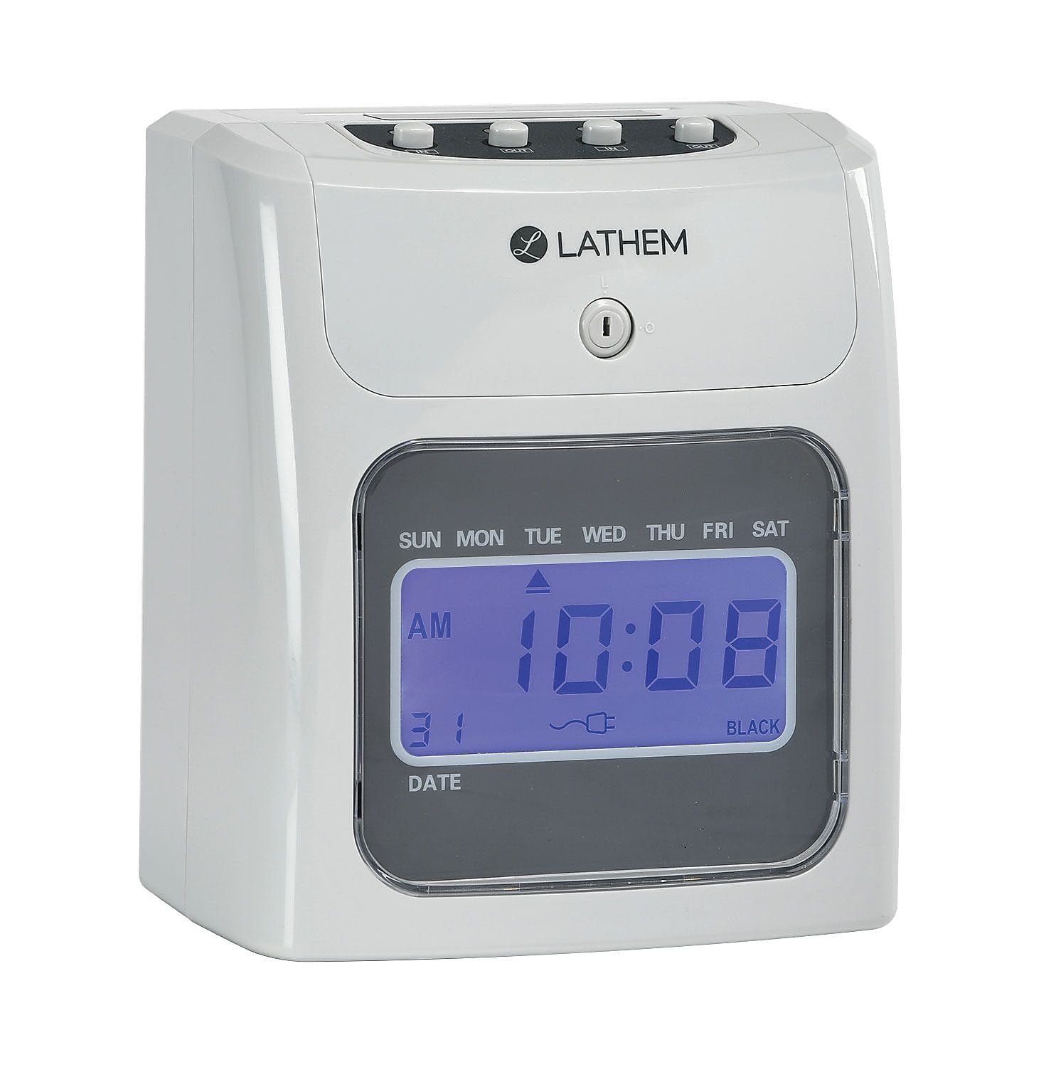Lathem Unlimited Number of Employees Digital Top-Feed Time Clock Starter Bundle (400E-KIT)