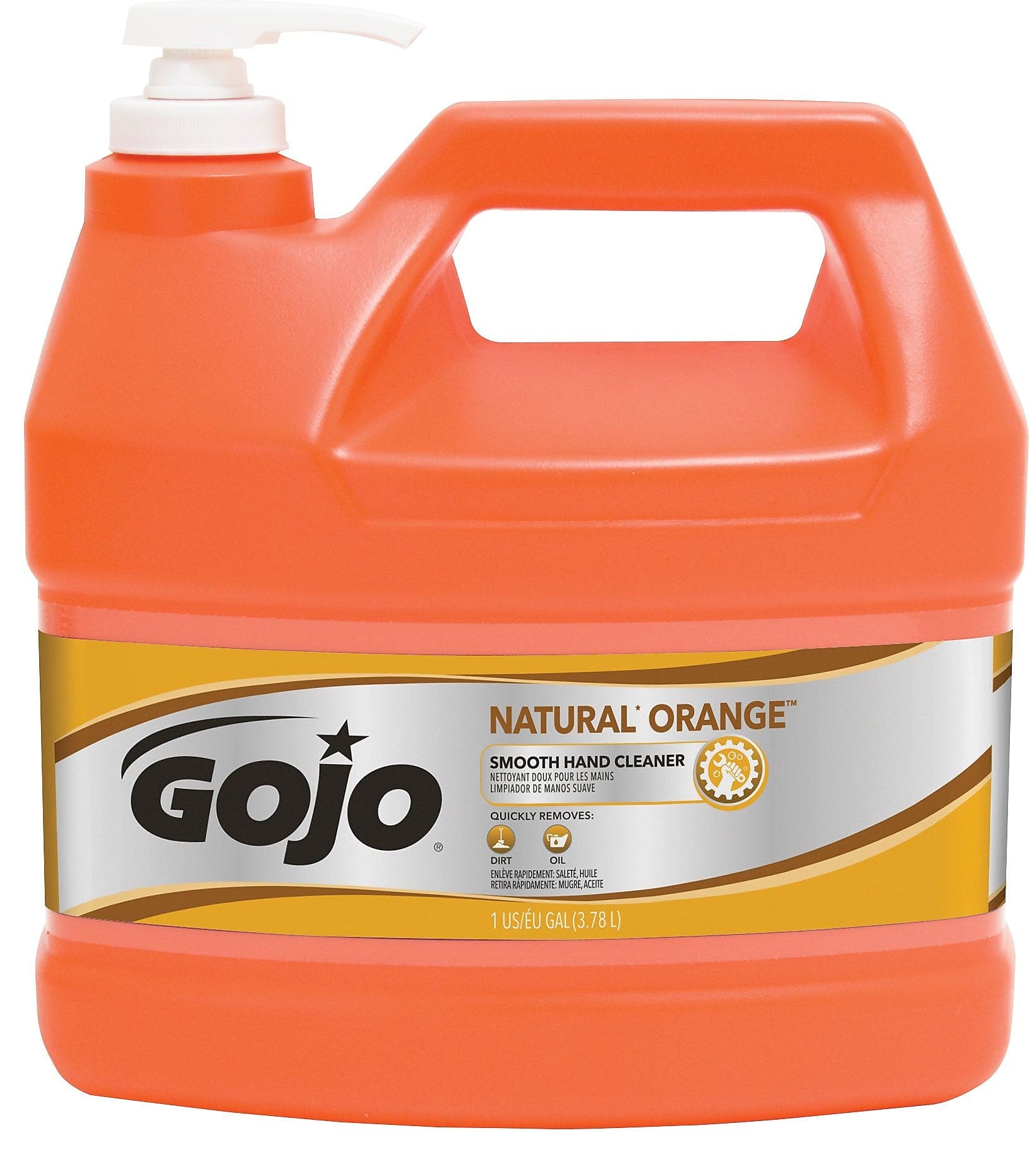 GOJO Natural Orange Liquid Hand Soap, Orange Citrus Scent, 128 oz. (0945-04)