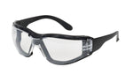 Bouton Zenon Z12 Glasses, Black Temple, Clear Lens, Foam Padding and Anti-Scratch / Anti-Fog Coating (250-01-F020)