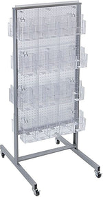 Azar Brochure Holder, 26" x 62", Vertical, Freestanding, Clear, Metal (AZA700670-CLR)