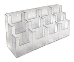 Azar Brochure Holder, 18.5" x 9", Horizontal, Desktop/Wall, Clear, Acrylic, 2/Pack (AZA252818)