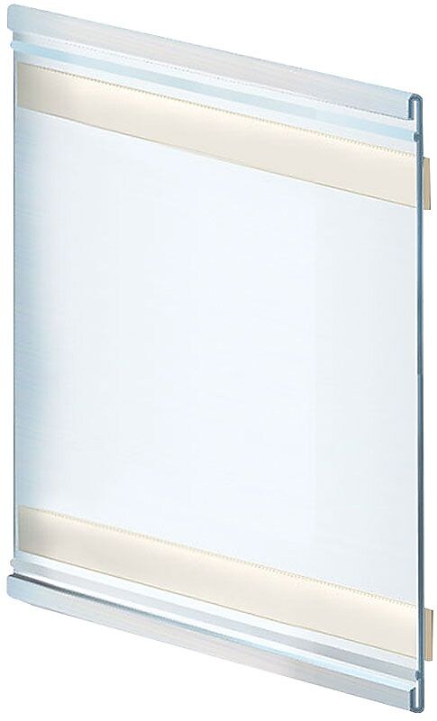 Azar Nameplate Holder, 6" x 7", Vertical, Wall Mounted, Clear, Plastic, 10/Pack (AZA199624)