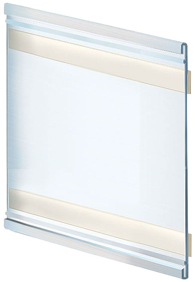 Azar Nameplate Holder, 6" x 6", Vertical, Wall Mounted, Clear, Plastic, 10/Pack (AZA199620)