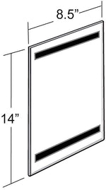Azar Sign Holder, 8.5" x 14", Vertical, Wall Mounted, Clear, Acrylic, 10/Pack (AZA129913)