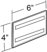 Azar Sign Holder, 8" x 8", Horizontal, Wall Mounted, Clear, Plastic, 10/Pack (AZA122014)
