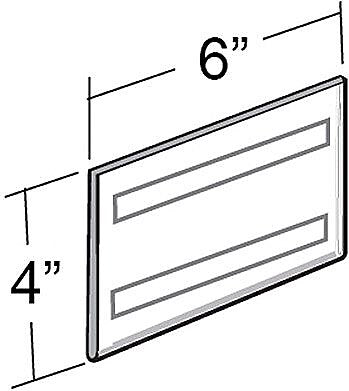 Azar Sign Holder, 8" x 8", Horizontal, Wall Mounted, Clear, Plastic, 10/Pack (AZA122014)