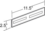 Azar Sign Holder, 11.5" x 2.5", Horizontal, Wall Mounted, Clear, Acrylic, 10/Pack (AZA122011)