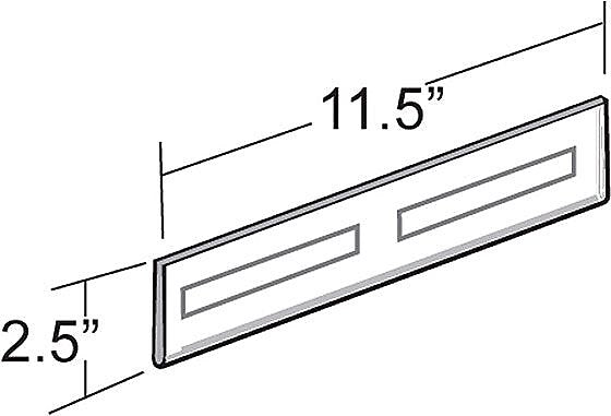 Azar Sign Holder, 11.5" x 2.5", Horizontal, Wall Mounted, Clear, Acrylic, 10/Pack (AZA122011)