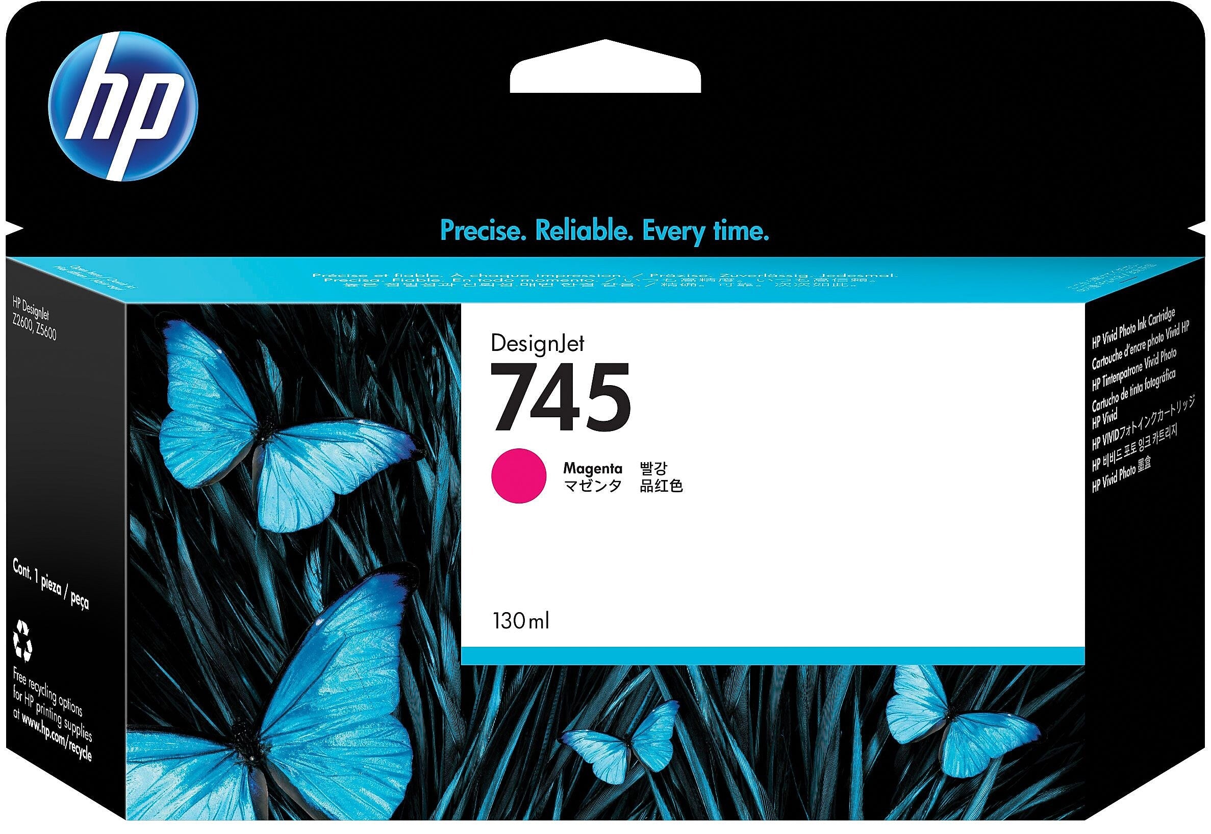 HP 745 Magenta Standard Yield Ink Cartridge (F9J95A)