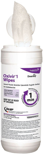 Oxivir Disinfecting Wipes, 60 Wipes/Canister, 12 Canister/Carton (100850922)