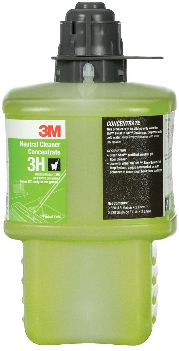 3M Twist N' Fill Neutral Cleaner Concentrate, 2 Liter, 6/Case (3H)