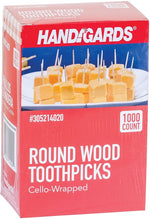 Handgards® Individually Wrapped Toothpicks Round Wood Cello Wrapped 12,000/CT (HND14020)