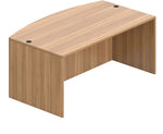 Offices To Go Superior Laminate Bow Front Desk Shell, Autumn Walnut Laminate