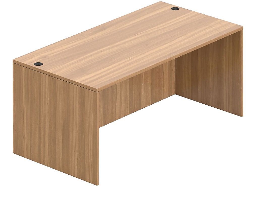 Offices To Go Superior Laminate 71" Rectangular Desk Shell, Autumn Walnut Laminate