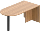 Offices To Go Superior Laminate "D" Island - Full end Panel + Post (T-Base), Autumn Walnut Laminate