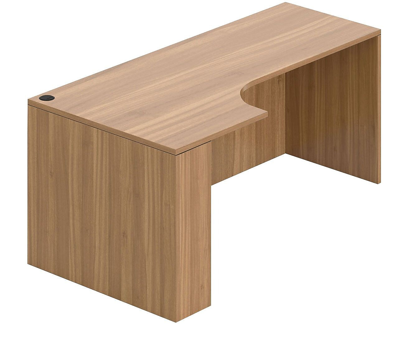 Offices To Go Superior Laminate Credenza with Corner Extension, Autumn Walnut Laminate (TDSL7136CEL-AWL)
