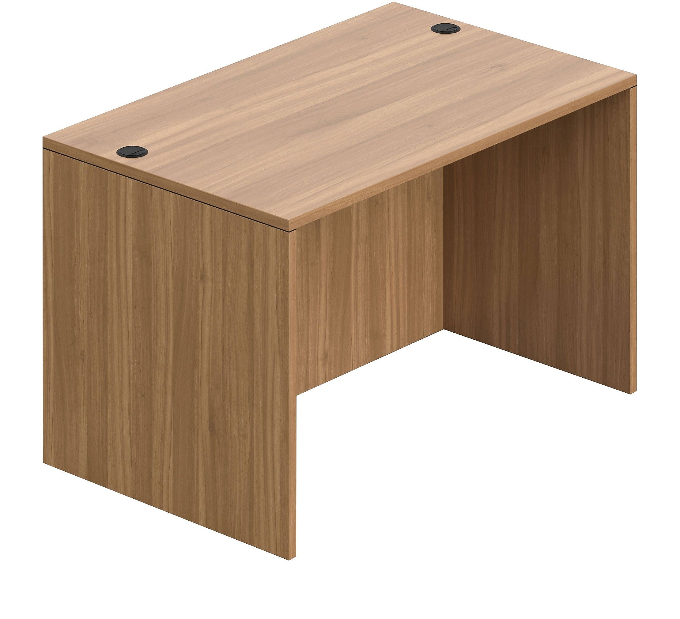 Offices To Go Superior Laminate 48" Rectangular Desk Shell, Autumn Walnut (TDSL4830DS-AWL)