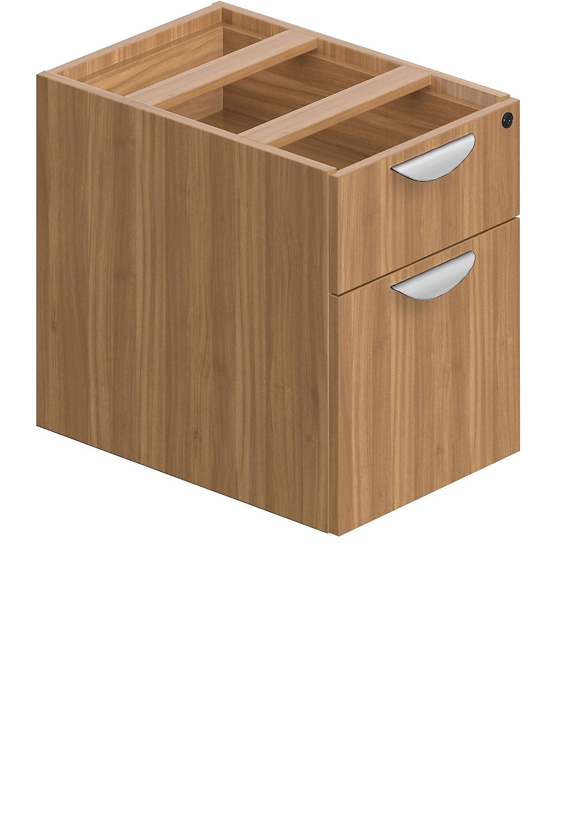 Offices To Go Superior Laminate 22"D Hanging Box/File Pedestal with Lock, Autumn Walnut Laminate