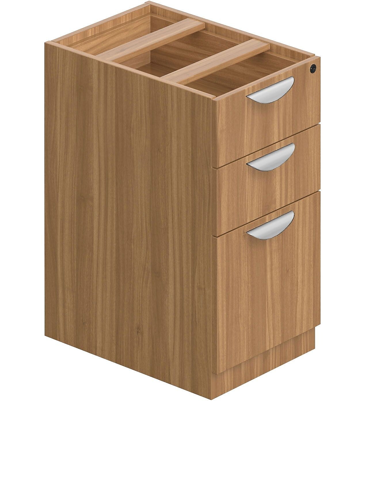 Offices To Go Superior Laminate 22"D Box/Box/File Pedestal with Lock, Autumn Walnut (TDSL22BBF-AWL)
