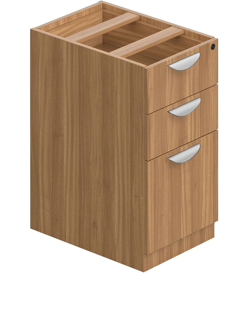 Offices To Go Superior Laminate 22"D Box/Box/File Pedestal with Lock, Autumn Walnut (TDSL22BBF-AWL)