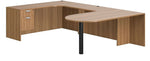 Offices To Go Superior Laminate U-Shaped D-Island Desk, Autumn Walnut (TDOTG5-AWL)