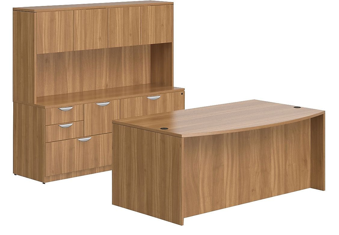 Offices To Go Superior Laminate Office Collection, Autumn Walnut