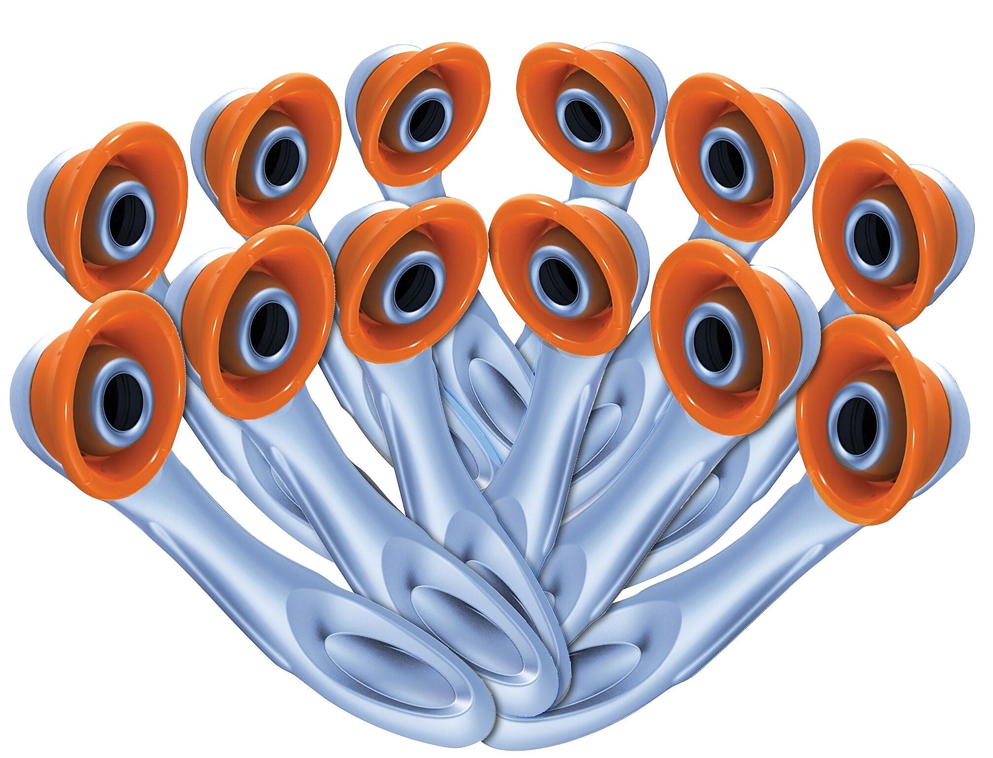 Harebrain WhisperPhone Element, Ages 4+ Blue/Orange, 12/Set (HB-WPE12)
