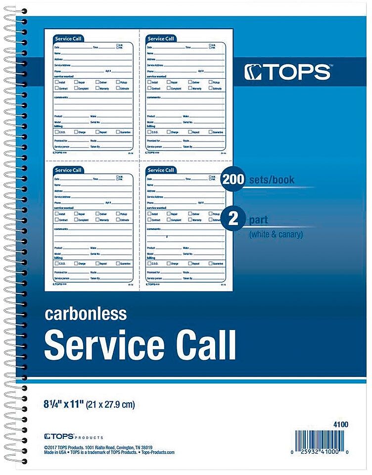 TOPS Professional Notebooks, 8.5" x 11", Wide Ruled, 100 Sheets, White (4100)