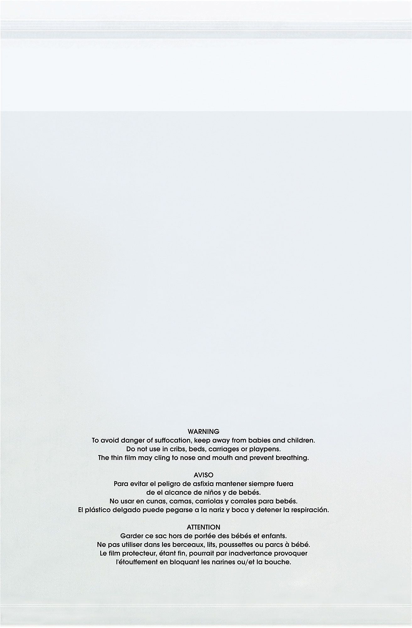 8" x 10" Reclosable Poly Bags, 1.5 Mil, Clear, 100/Carton (PMR081015100)