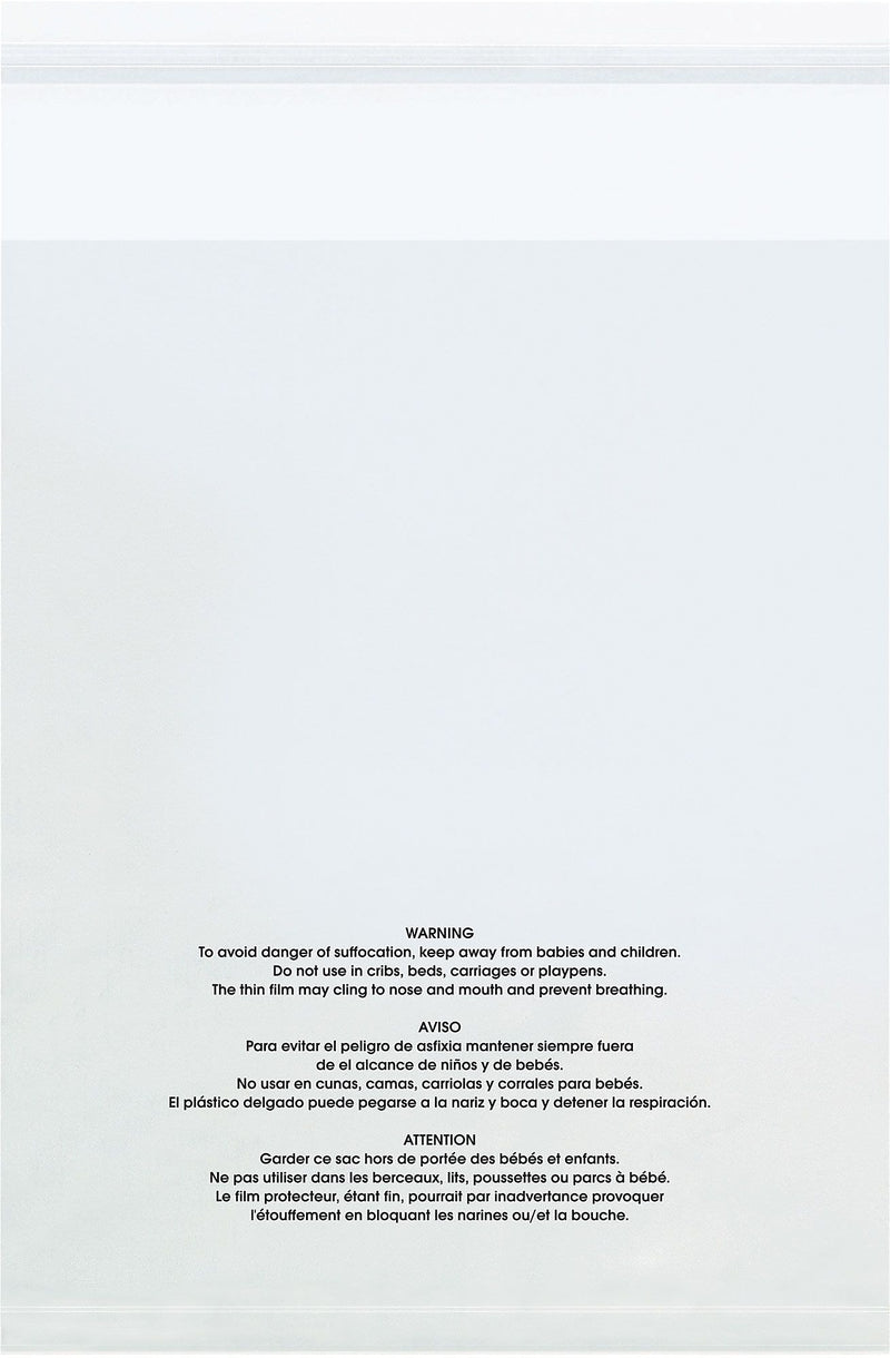 10" x 15" Reclosable Poly Bags, 1.5 Mil, Clear, 1000/Carton (PMR101515)