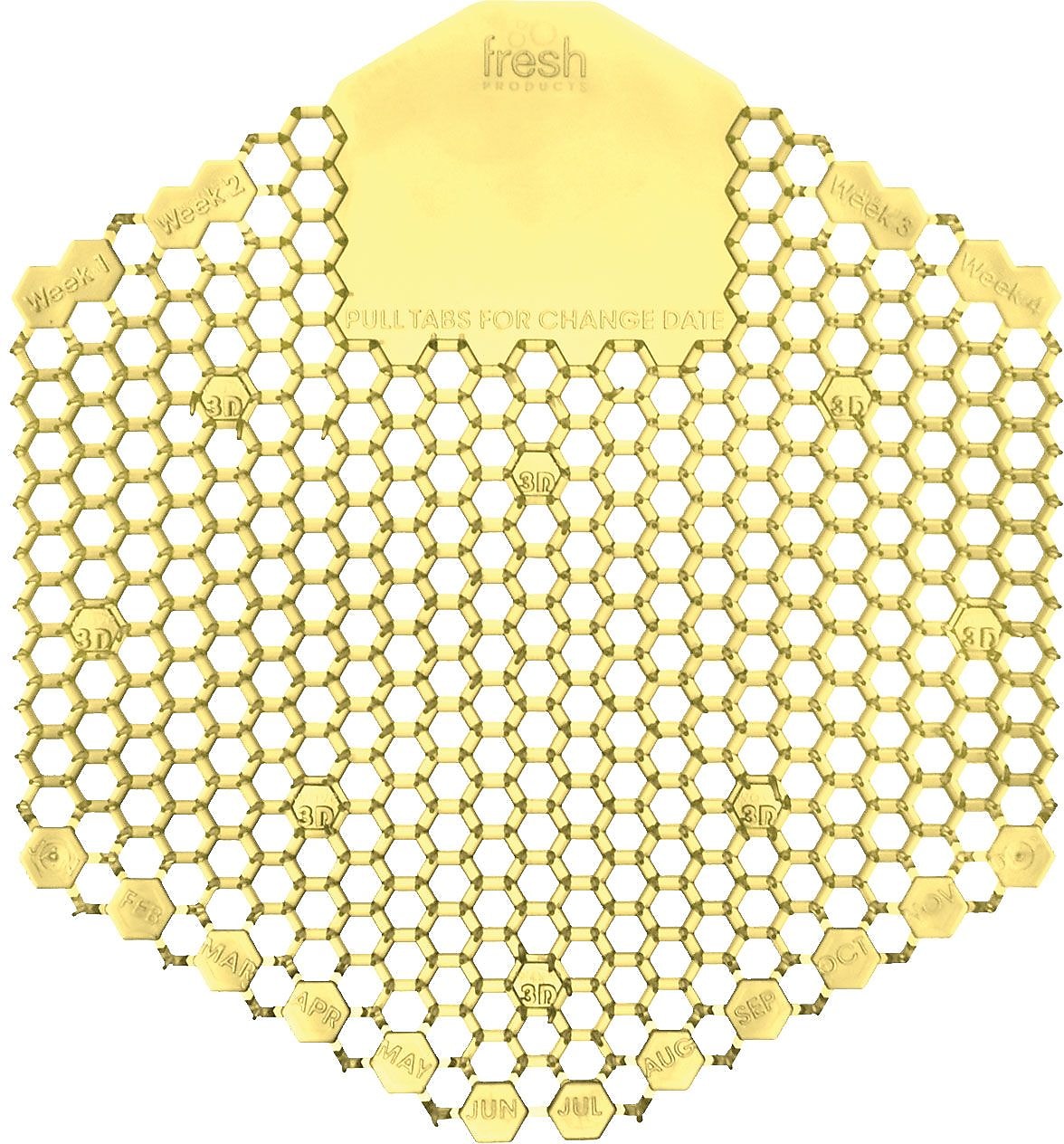 Fresh Products Wave 3D Urinal Screen, Citrus Scent, 10/Pack (3WDSF10)