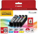 Canon 280XL 281 Black/High 4/Pack High Ink   Cartridge