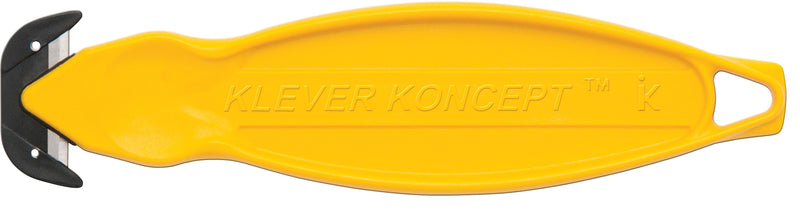 Klever Koncept Safety Cutter, Yellow, 5-3/4", 10-Pack (KCJ-2Y)