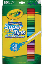 Crayola Washable Super Tips Markers, 50/Pack