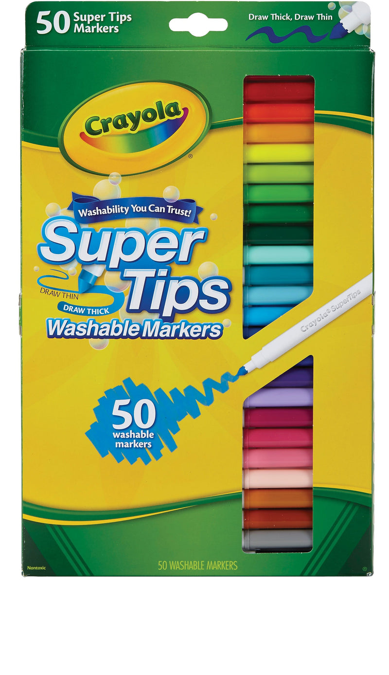 Crayola Washable Super Tips Markers, 50/Pack