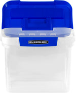 Bankers Box Locking File Portable Tote, Letter Size, Blue/Clear (0086301)