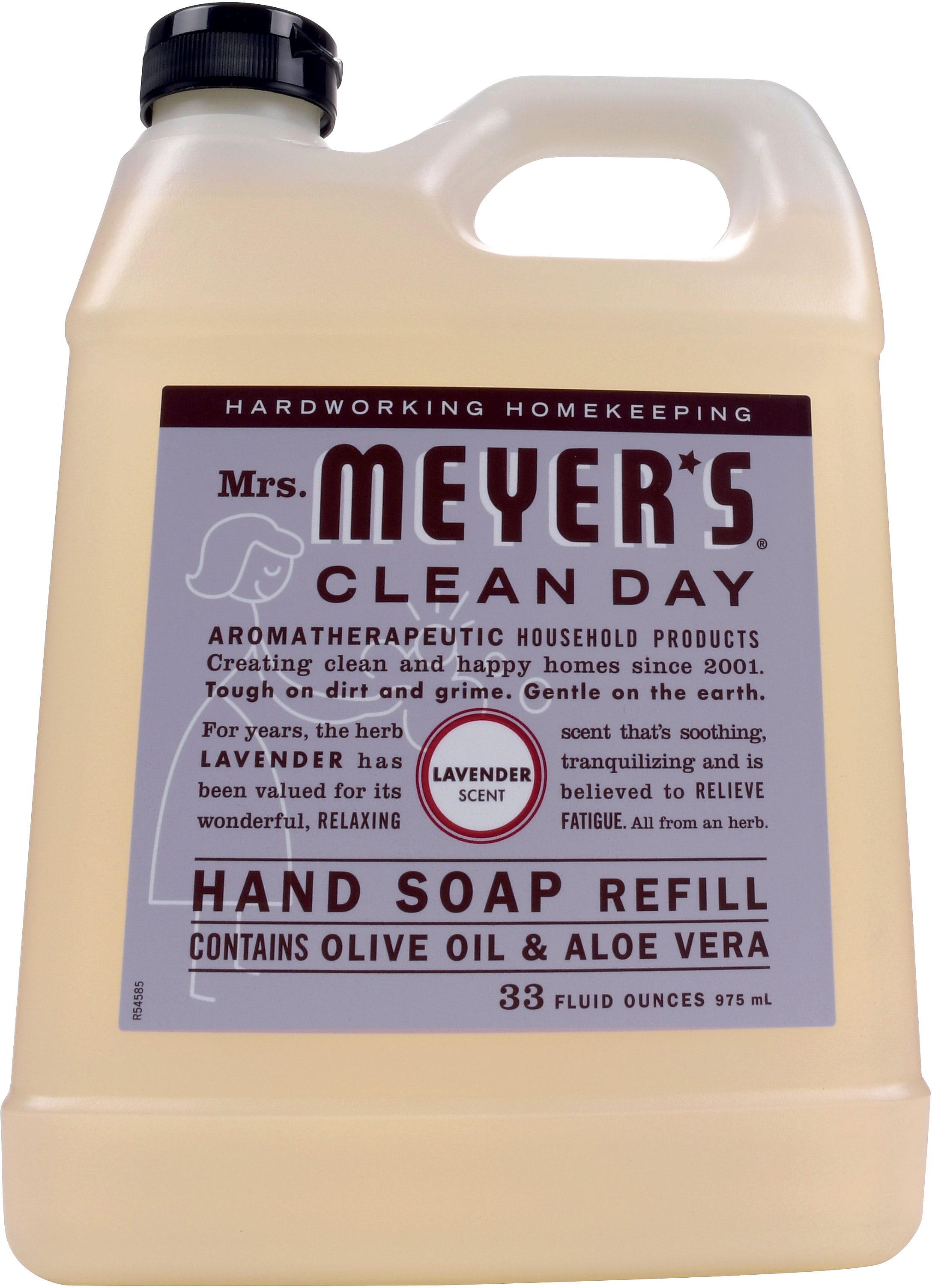 Mrs. Meyer's Clean Day Liquid Hand Soap Refill, Lavender Scent, 33 fl oz (651318)