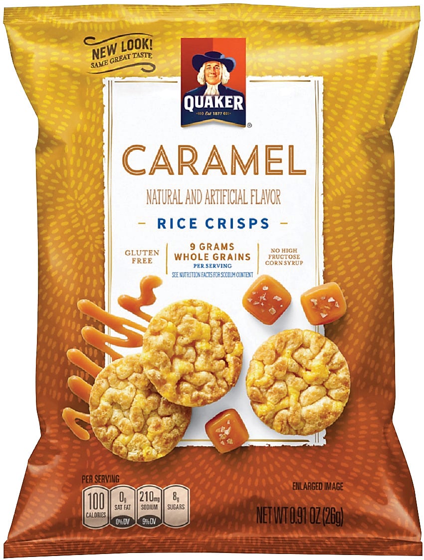 Quaker Popped Rice Snacks Caramel Corn Rice Crisps, 0.91 oz., 60 Bags/Pack (QUA43381)