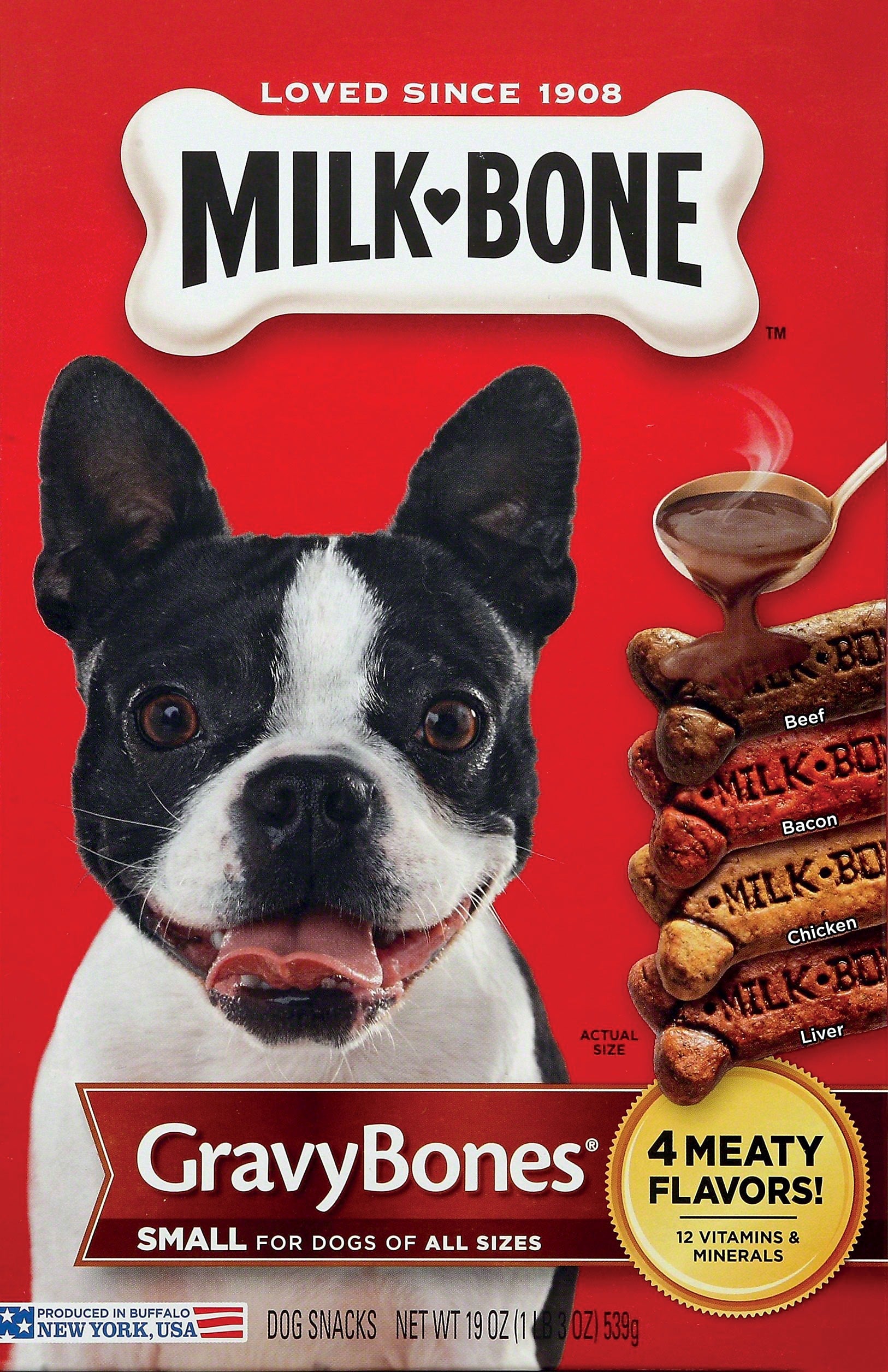 Milk Bone Gravy Bones Dog Biscuits, Small, 19 oz (SMU94203)