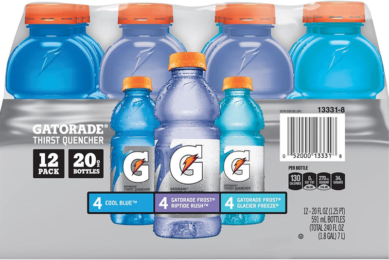 Gatorade Variety Pack, 20 oz. Bottles, 12/Carton (QUA13331)