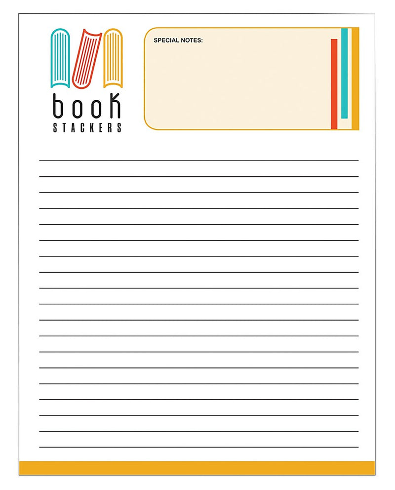 Large Memo Pads, 8-1/2" x 5-1/2", 50 sheets per pad, White Wove #70 Text, Qty: 10