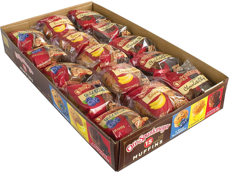 Variety Muffins, 4 oz., 15/Pack (15101)