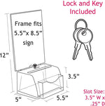 Azar Locking Styrene Suggestion Box, White (206776)