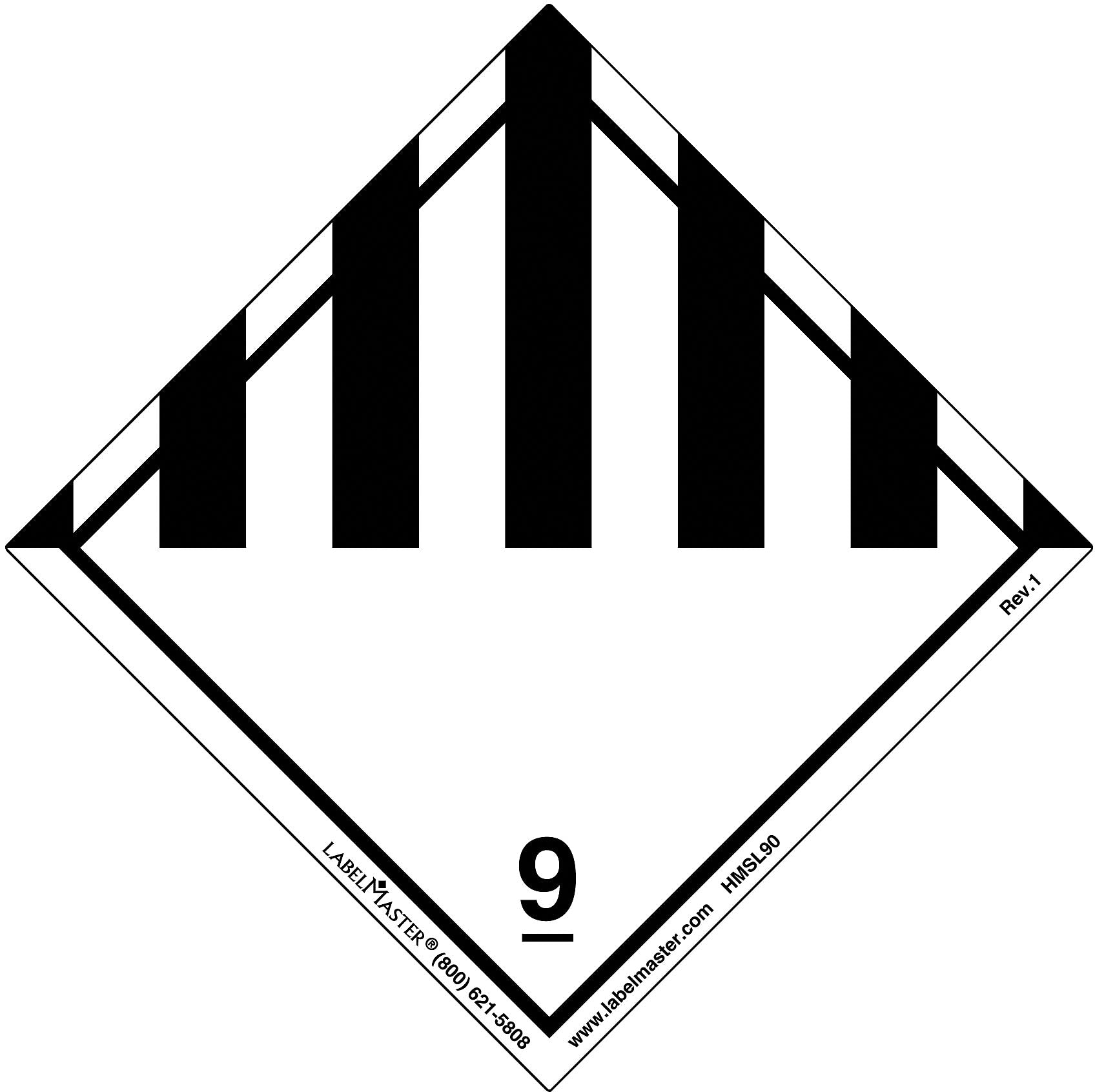 Miscellaneous Dangerous Goods Label, PVC-Free Film, Roll of 500