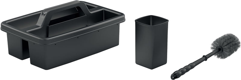Suncast Commercial 6-Compartment Cleaning Caddy, Dark Gray Resin (HKCTBKIT)