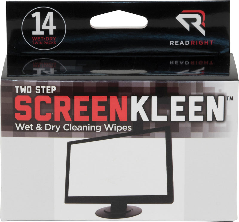 Read Right Kleen & Dry Screen Cleaner, 14/Box