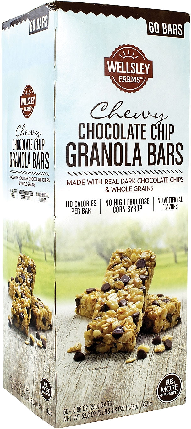 Wellsley Farms Chewy Chocolate Granola Bar, 0.88 oz., 60 Bars/Box (220-00538)