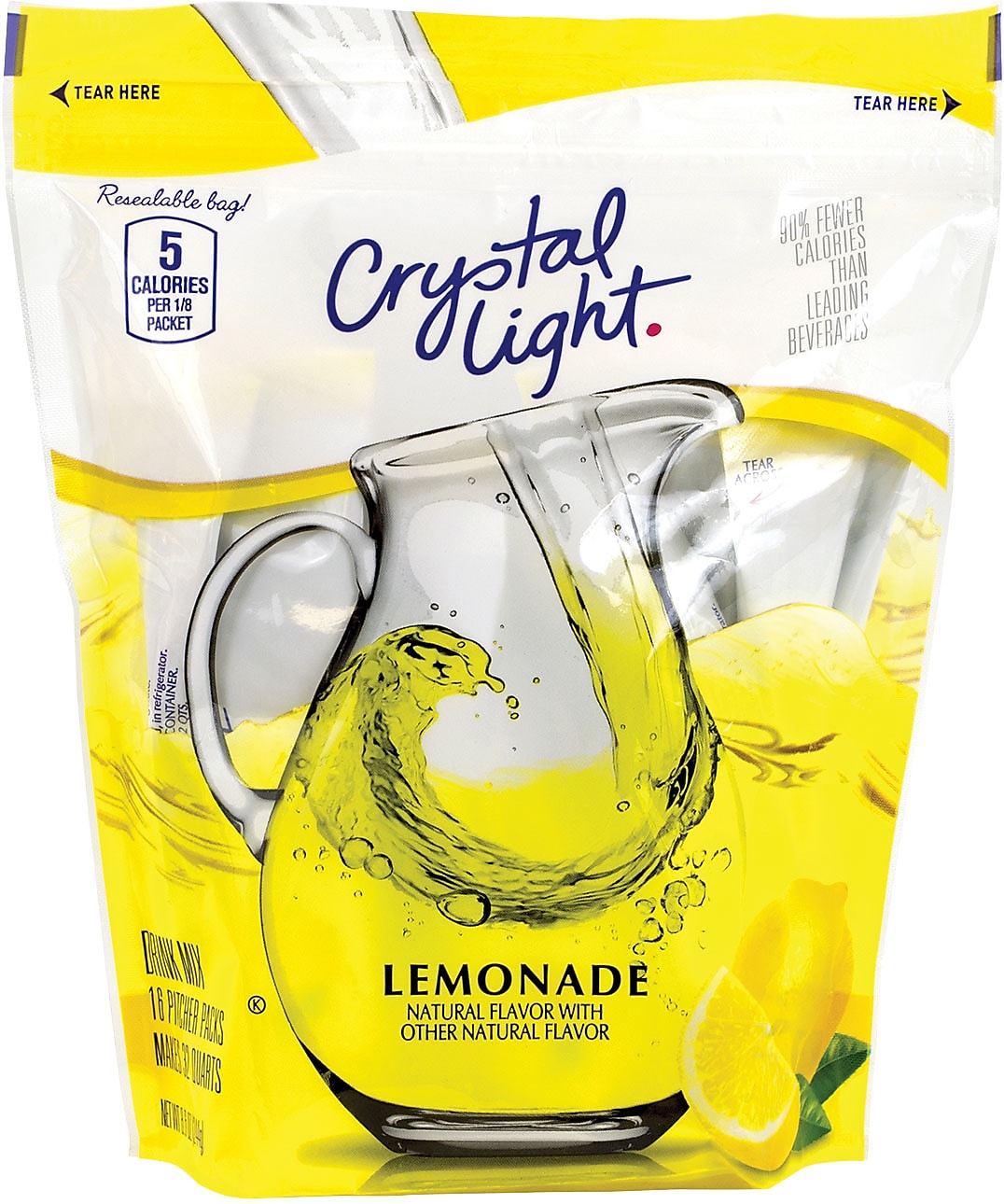 Crystal Light On-The-Go Sugar-Free Lmeonade Powdered Drink Mix, 8.6 oz., 16/Box (220-00552)